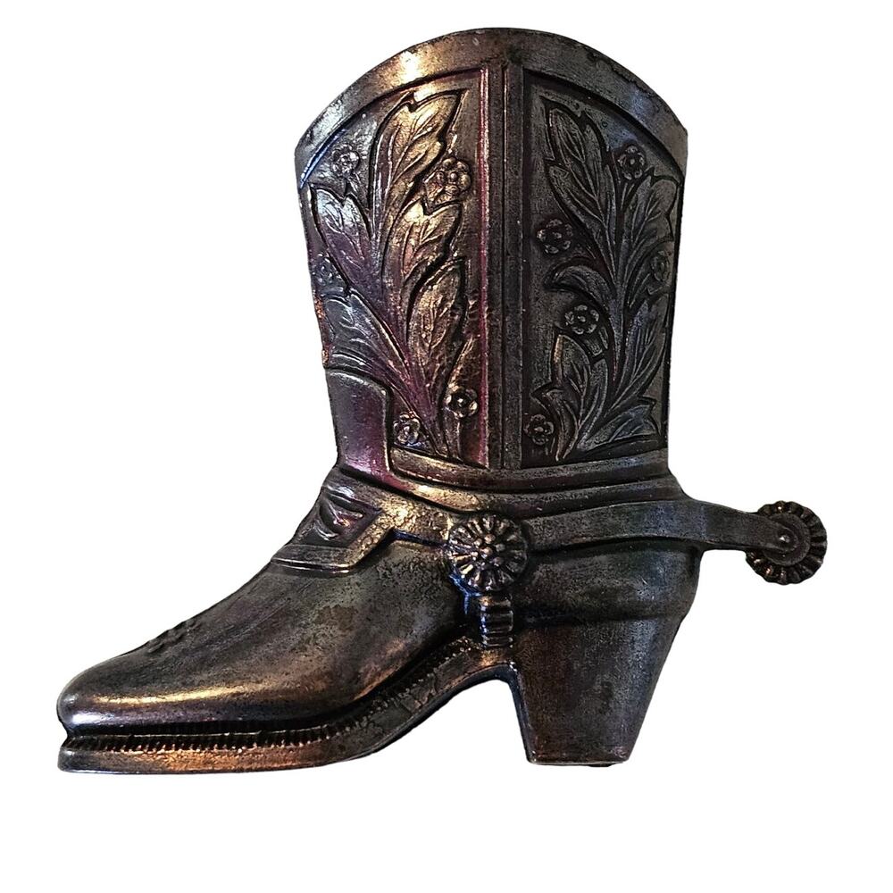 Vintage Miniature Cowboy Boot Toothpick Holder Collectible Trinket